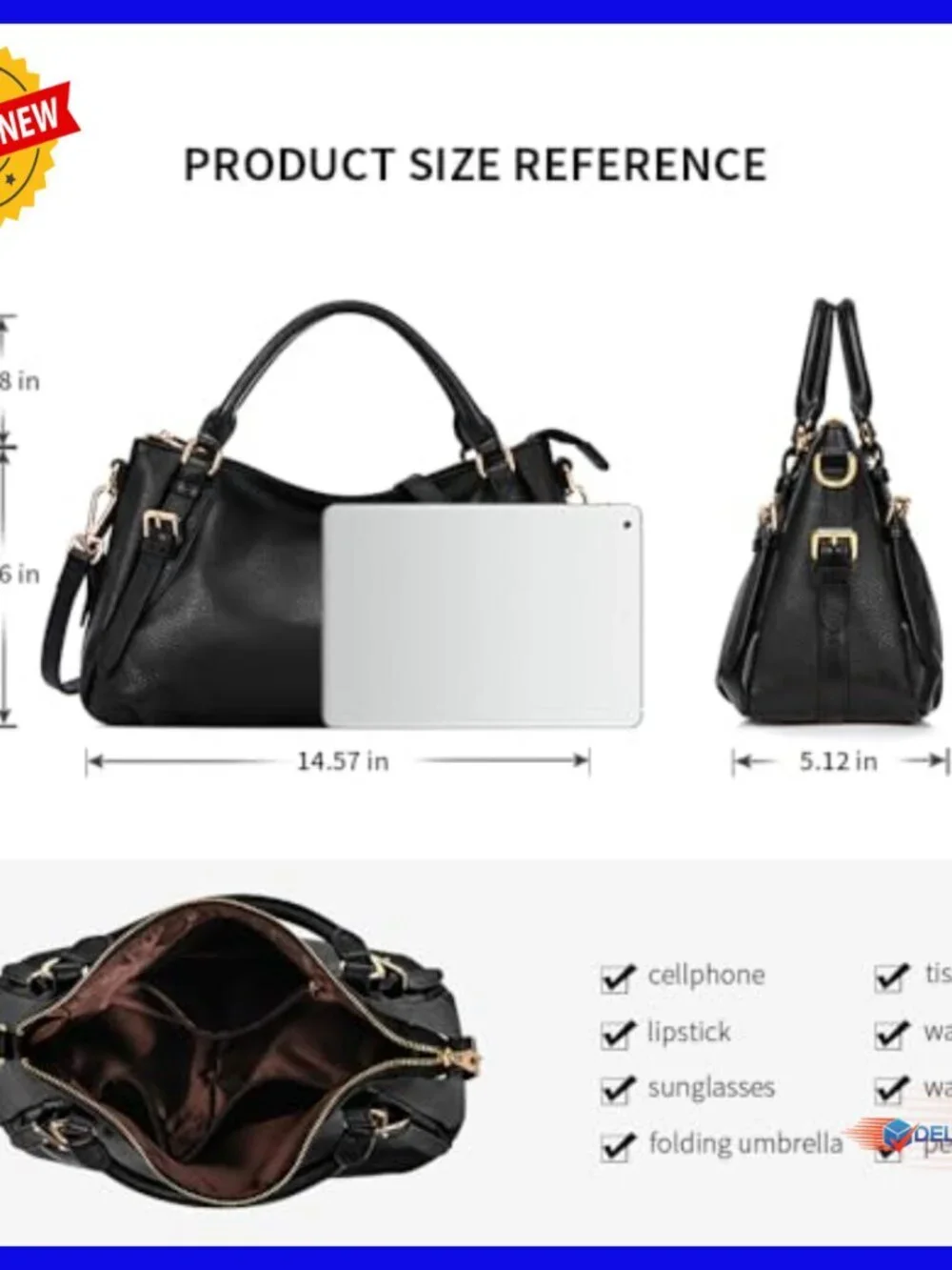Medium Genuine Leather Hobo Satchel Crossbody Bag Top Handle